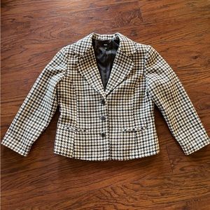 Patterned Herringbone Blazer